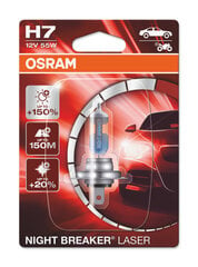 Автомобильная лампочка Osmar Night Breaker Laser +150% H7 55W цена и информация | Автомобильные лампочки | 220.lv