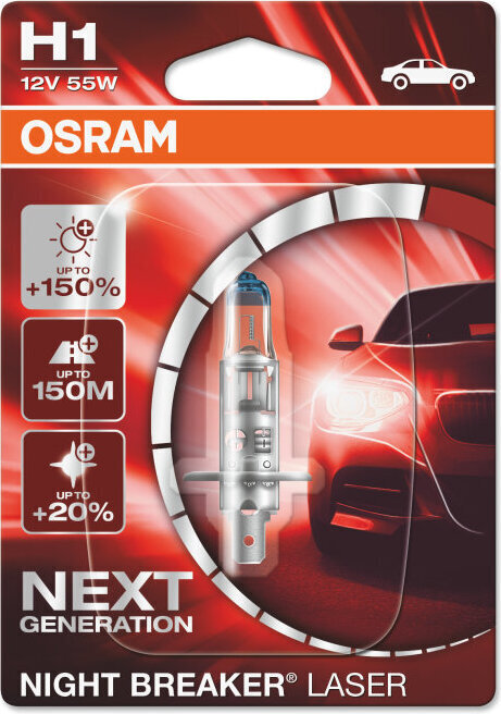 Auto spuldzes Osram Night Breaker Laser (Next Generation) H1, 1 gab. цена и информация | Auto spuldzes | 220.lv