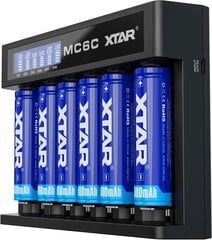 Akumulatoru lādētājs XTAR MC6C iepakojumā 1 gb. cena un informācija | Akumulatori, lādētāji un piederumi | 220.lv