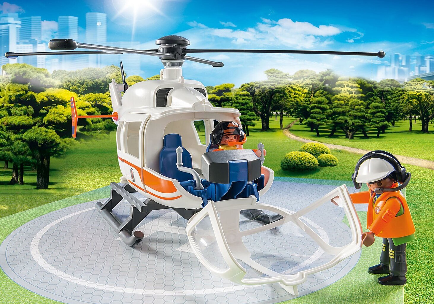 70048 PLAYMOBIL® City Life, Ātrās palīdzības helikopters cena un informācija | Konstruktori | 220.lv