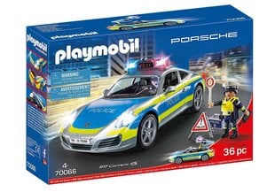 70066 PLAYMOBIL® Porshe Policijas automašīna 911 Carrera 4S cena un informācija | Konstruktori | 220.lv