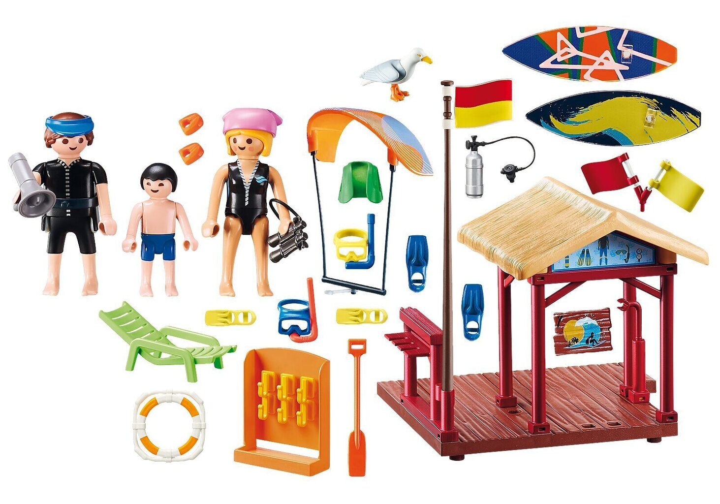 70090 PLAYMOBIL® Family Fun, Ūdens sporta nodarbība cena un informācija | Konstruktori | 220.lv