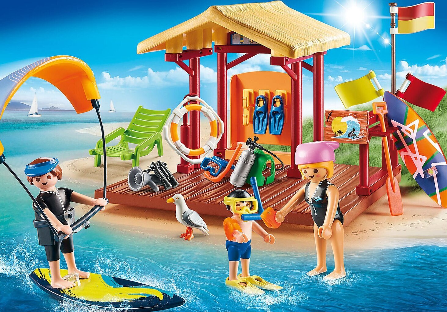 70090 PLAYMOBIL® Family Fun, Ūdens sporta nodarbība цена и информация | Konstruktori | 220.lv