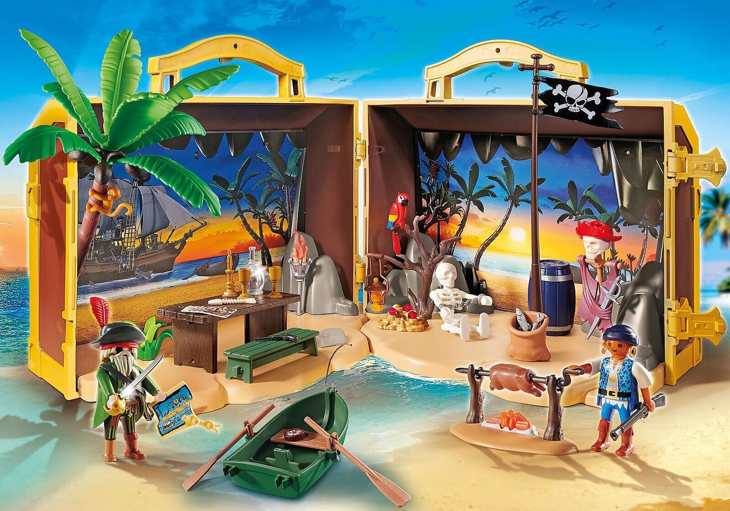 70150 PLAYMOBIL® Pirates, Pārnēsājama pirātu sala цена и информация | Konstruktori | 220.lv