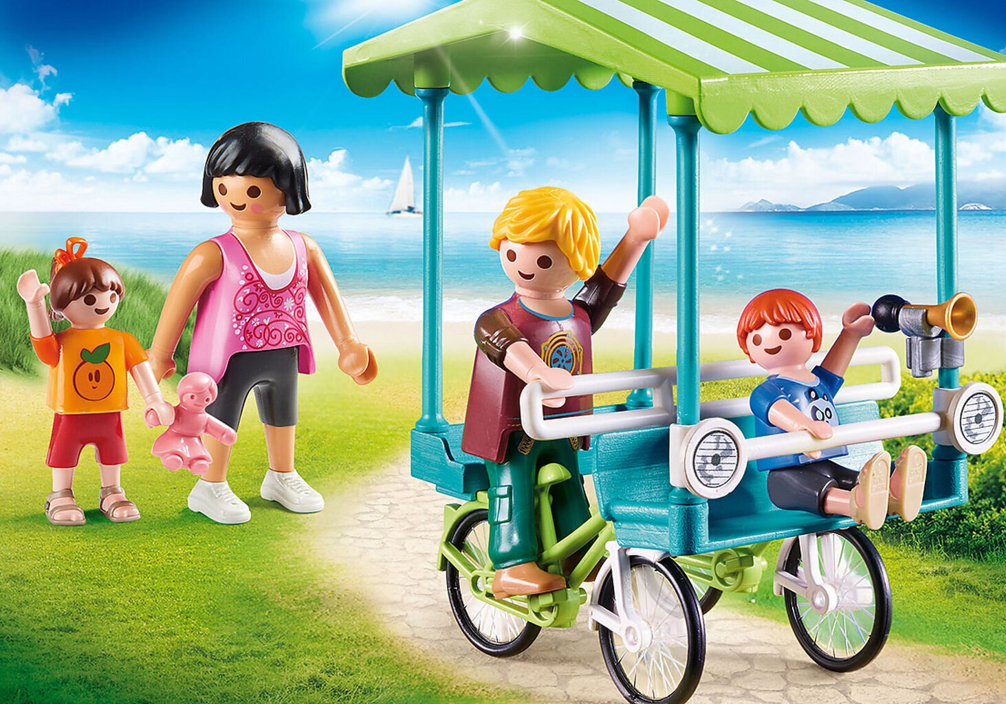 70093 PLAYMOBIL® Family Fun, Ģimenes velosipēds цена и информация | Konstruktori | 220.lv