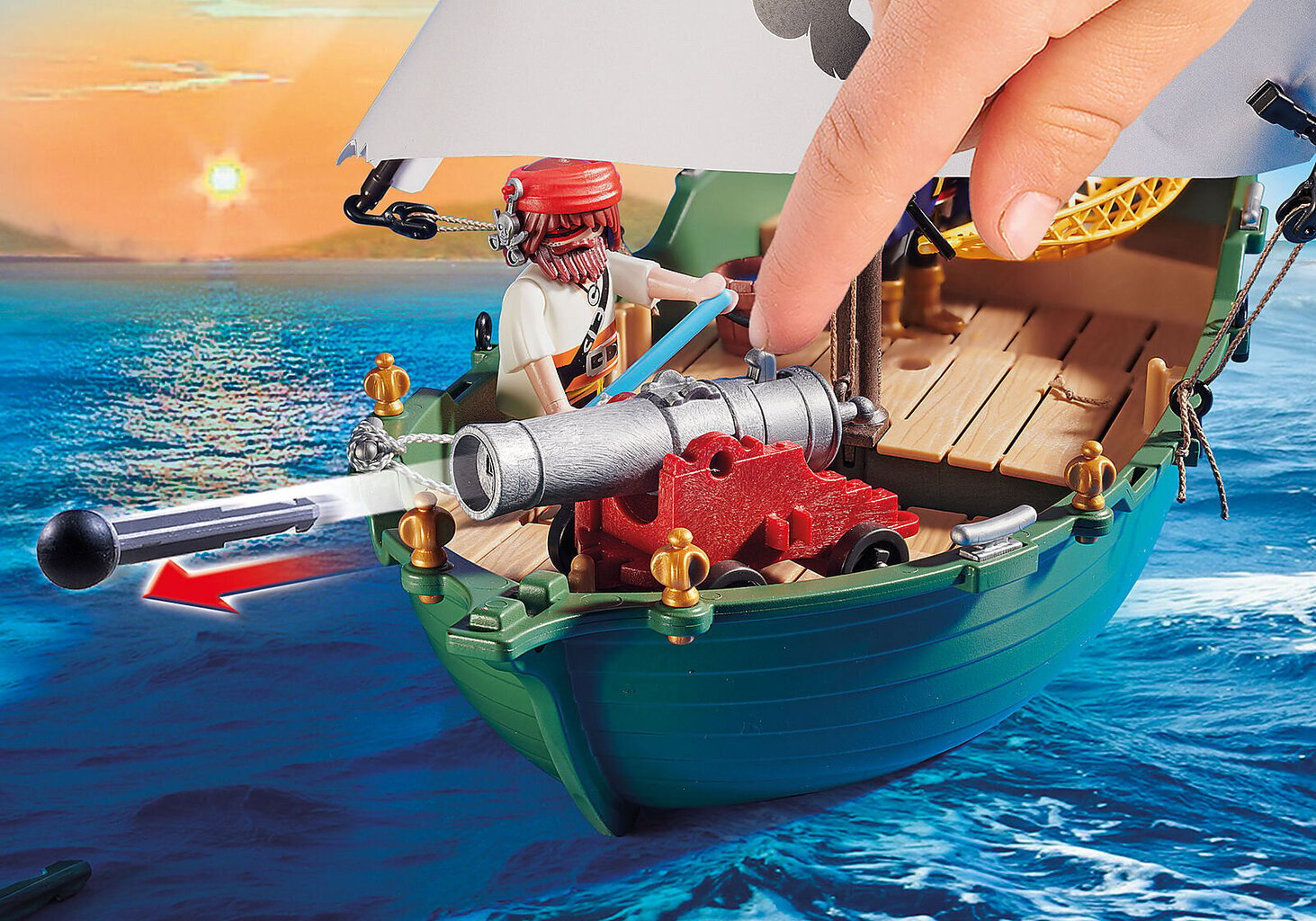 70151 PLAYMOBIL® Pirates, пиратский корабль с подводным двигателем цена |  220.lv