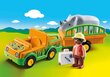 70182 PLAYMOBIL® 1.2.3., Zoo vilciens cena un informācija | Konstruktori | 220.lv