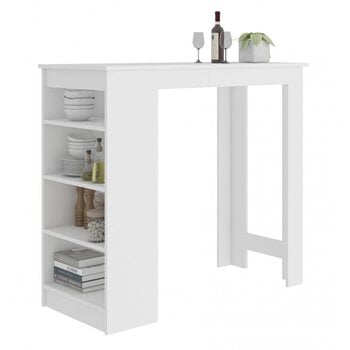 Барный стол NORE Hoker, белого цвета цена и информация | Кухонные и обеденные столы | 220.lv