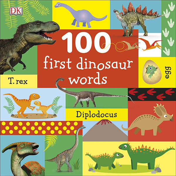 100 First Dinosaur Words cena un informācija | Bērnu grāmatas | 220.lv