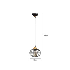 Emibig piekaramā lampa LATARNIA 1 Black цена и информация | Настенный/подвесной светильник Eye Spot 11 BL, чёрный | 220.lv