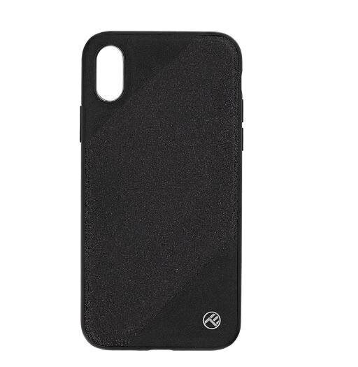 Tellur Cover Synthetic Leather Glitter III for iPhone X/XS black cena un informācija | Telefonu vāciņi, maciņi | 220.lv
