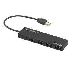 Tellur Basic USB Hub, 4 ports, USB 2.0 black cena un informācija | Adapteri un USB centrmezgli | 220.lv