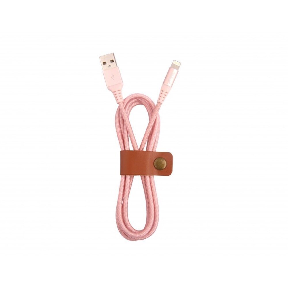 Tellur Data cable, Apple MFI Certified, USB to Lightning, made with Kevlar, 2.4A, 1m rose gold cena un informācija | Savienotājkabeļi | 220.lv