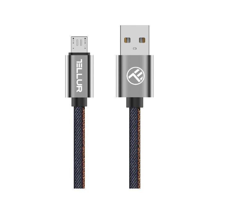 Tellur Data cable, USB to Micro USB, 1m denim цена и информация | Savienotājkabeļi | 220.lv