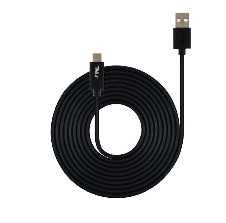 Tellur Data cable, USB to Type-C, 1m - Black cena un informācija | Savienotājkabeļi | 220.lv