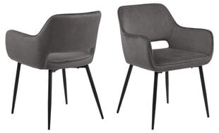 Комплект из 2 стульев Danja, темно-серый цена и информация | Стулья для кухни и столовой | 220.lv