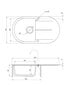 Deante granīta virtuves izlietne Deante Piva ZQI 211B, Graphite cena un informācija | Virtuves izlietnes | 220.lv