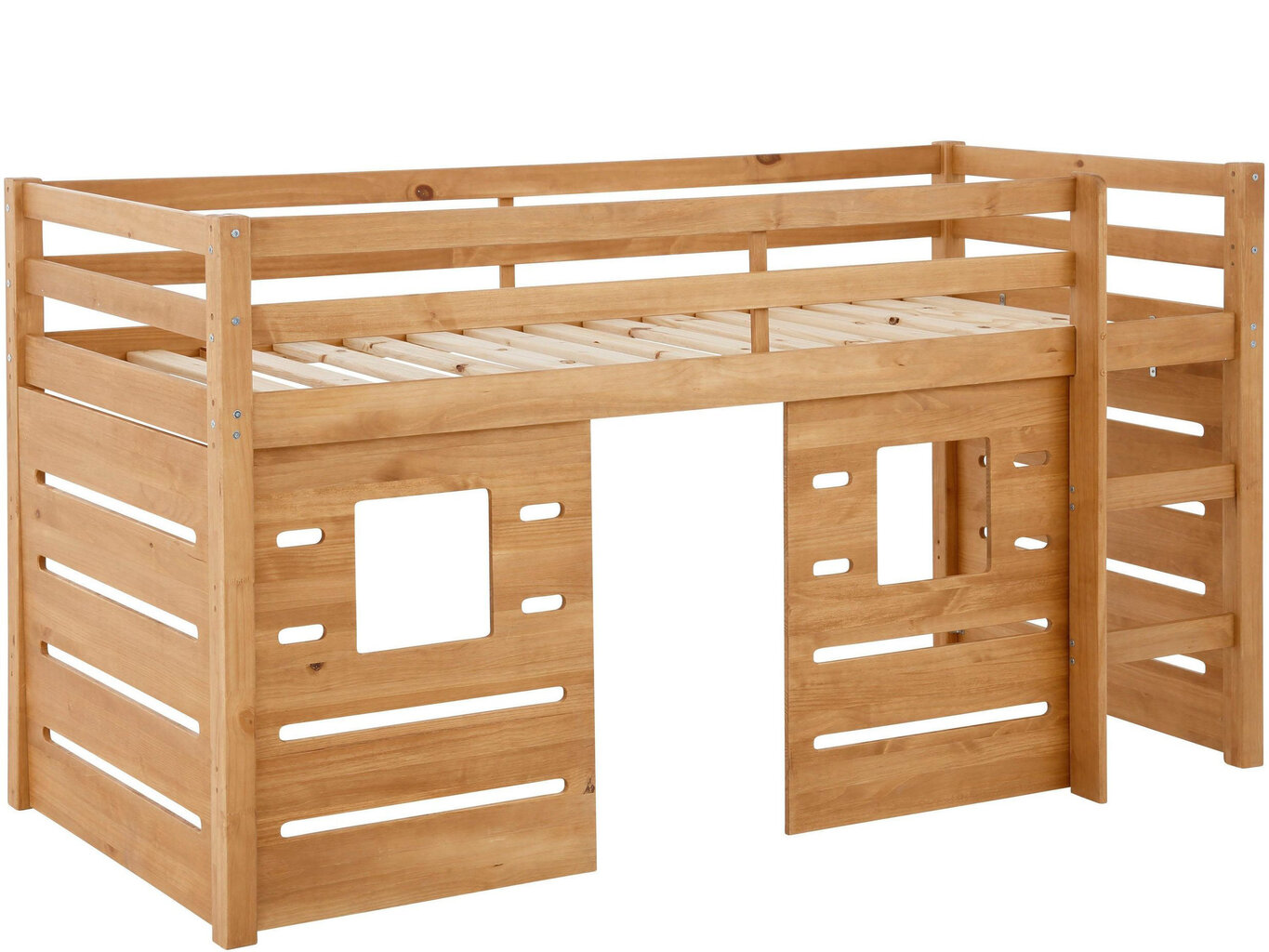 Bērnu gultiņa - rotaļu mājiņa Notio Living Alpi, gaiši brūna цена и информация | Bērnu gultas | 220.lv