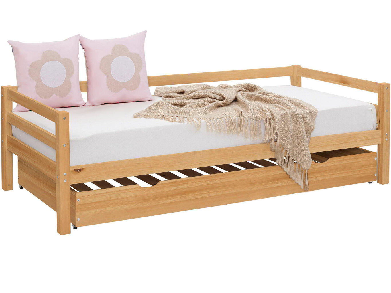 Bērnu gulta Notio Living Alpi, gaiši brūna cena un informācija | Bērnu gultas | 220.lv