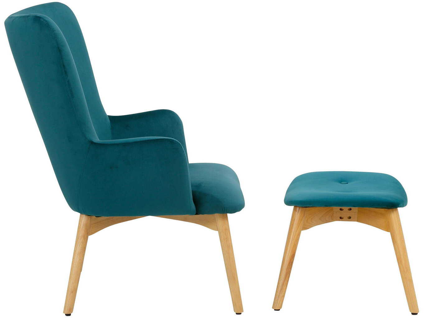 Krēsls ar kāju balstu Notio Living Newman, zils cena un informācija | Atpūtas krēsli | 220.lv