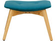 Krēsls ar kāju balstu Notio Living Newman, zils цена и информация | Atpūtas krēsli | 220.lv