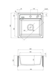 Deante granīta virtuves izlietne Deante Zorba ZQZ 7103, sand цена и информация | Раковины на кухню | 220.lv