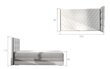 Gulta NORE ASTER, 90x200 cm, melna/balta цена и информация | Gultas | 220.lv