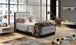 Кровать NORE ASTER, 90x200 см, серая/черная