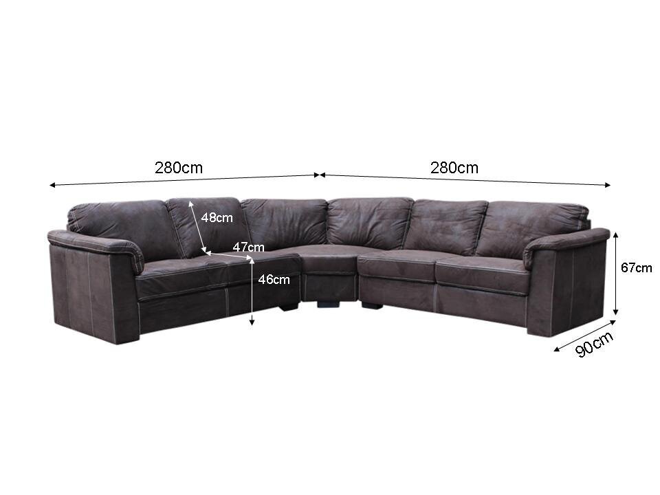 Stūra dīvāns TMS Blade XL, pelēks cena un informācija | Stūra dīvāni | 220.lv
