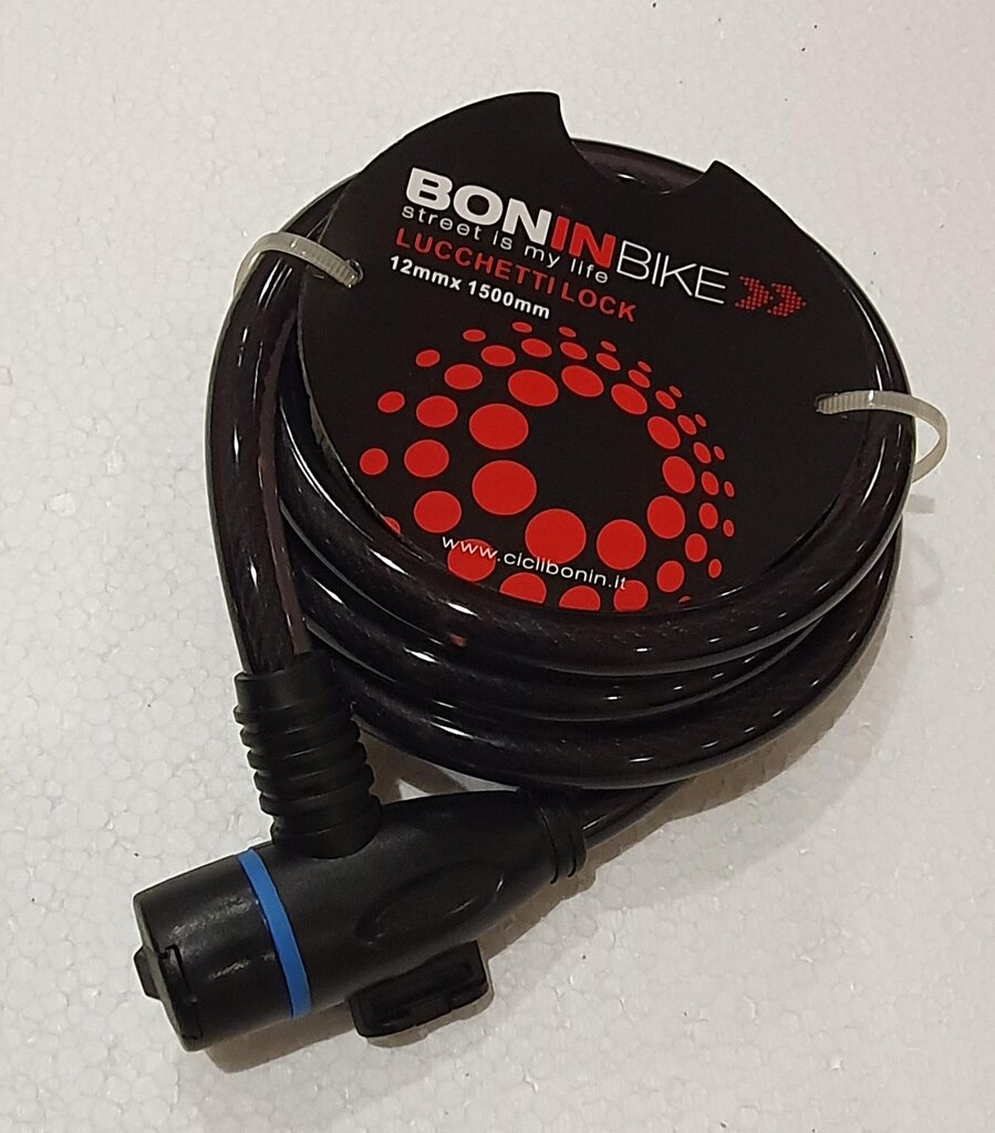 Saslēdzama veloatslēga Bonin 12x1500mm ILL306 цена и информация | Velo slēdzenes | 220.lv