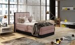 Кровать NORE ASTER, 90x200 см, розовая/черная