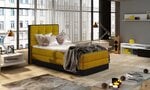 Кровать NORE ASTER, 90x200 см, желтая/черная
