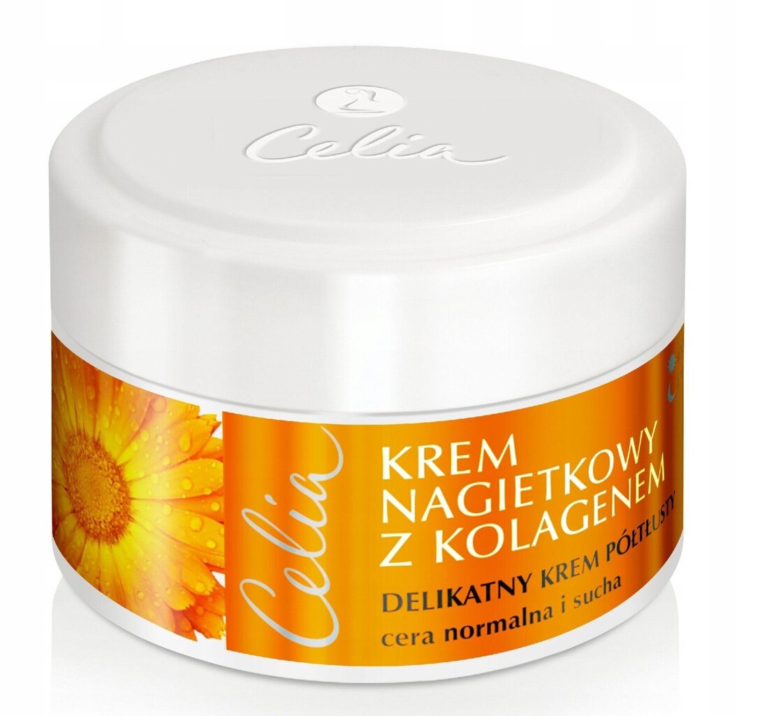 Vidēji taukains sejas krēms Celia Collagen Marigold 50 ml cena un informācija | Sejas krēmi | 220.lv