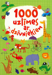 1000 uzlīmes ar dzīvniekiem cena un informācija | Krāsojamās grāmatas | 220.lv