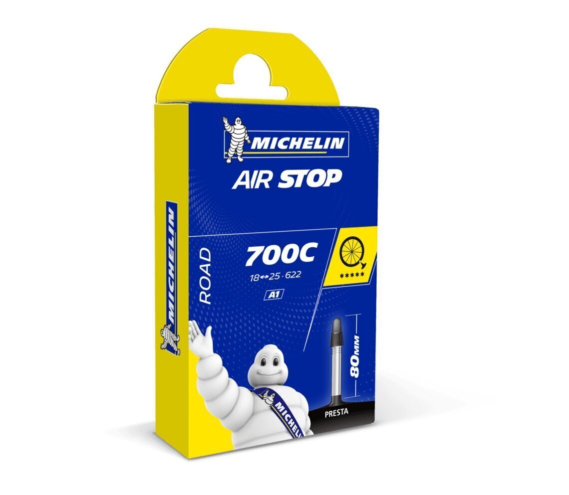 Velosipēda kamera Michelin Air Stop 700x18-25 FV52mm цена и информация | Velo riepas, kameras | 220.lv