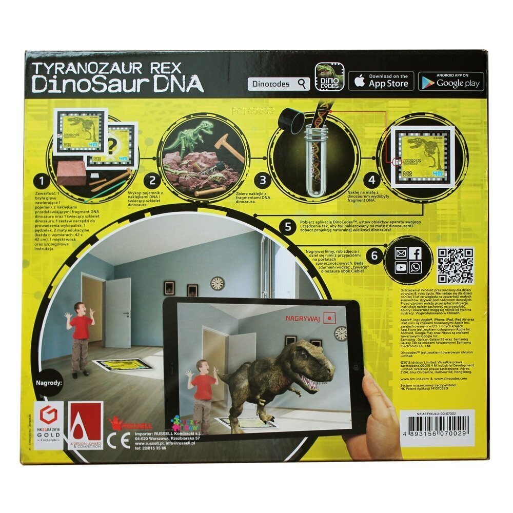 Radošais komplekts 4M Dinosaur DNA Tyrannosaurs цена и информация | Attīstošās rotaļlietas | 220.lv