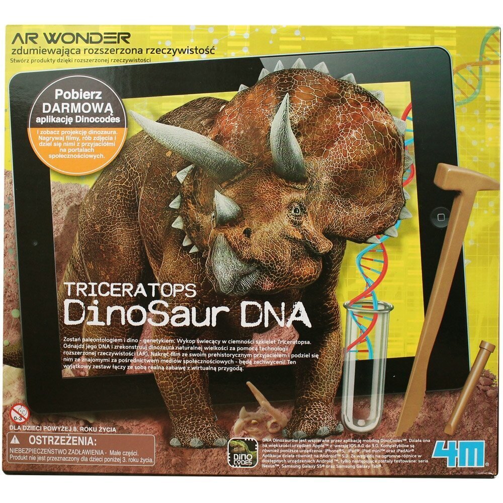 Radošais komplekts 4M Dinosaur DNA Triceratops цена и информация | Attīstošās rotaļlietas | 220.lv