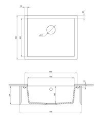 Deante гранитная кухонная раковина Deante Corda ZQA A10C, Alabaster цена и информация | Раковины на кухню | 220.lv