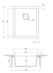 Deante гранитная кухонная раковина Deante Corda ZQA G10B, Graphite цена и информация | Раковины на кухню | 220.lv