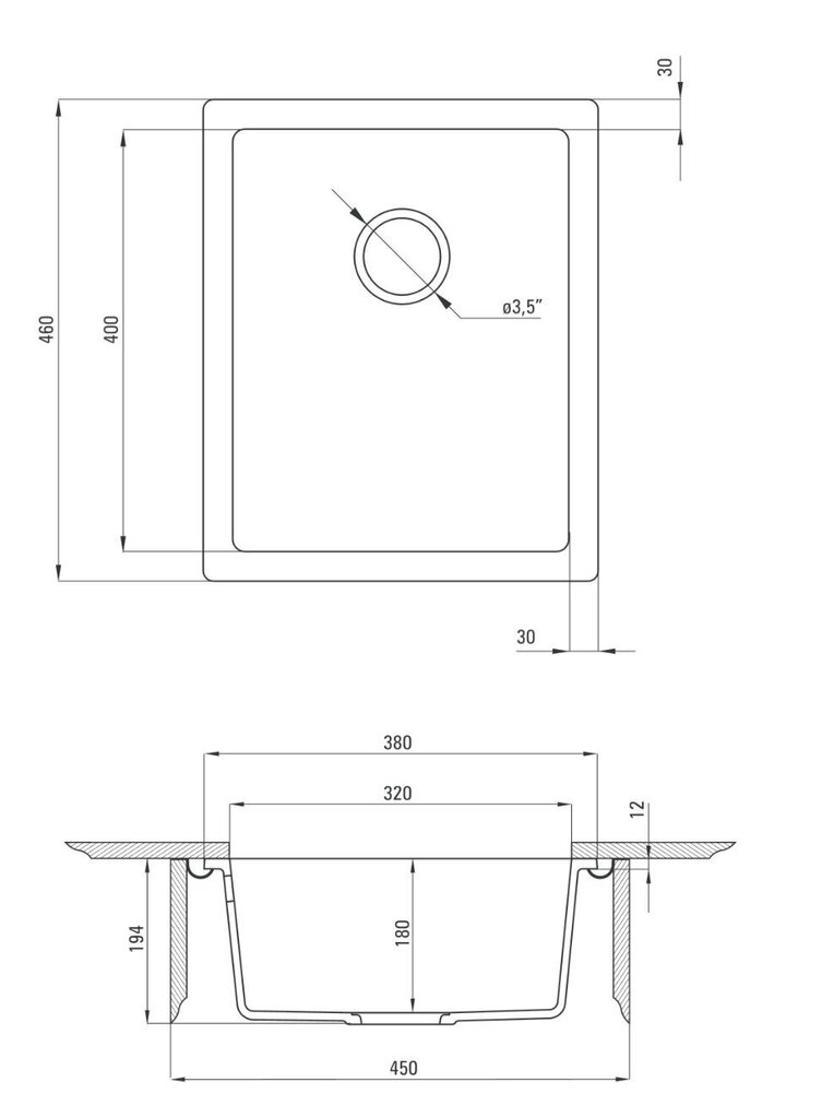 Deante granīta virtuves izlietne Deante Corda ZQA G10B, Graphite cena un informācija | Virtuves izlietnes | 220.lv