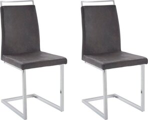 Набор из 2 стульев для столовой Notio Living Jasmine, темно - серый цена и информация | Стулья для кухни и столовой | 220.lv