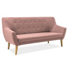 Dīvāns TMS Amber 2, rozā cena un informācija | Dīvāni | 220.lv
