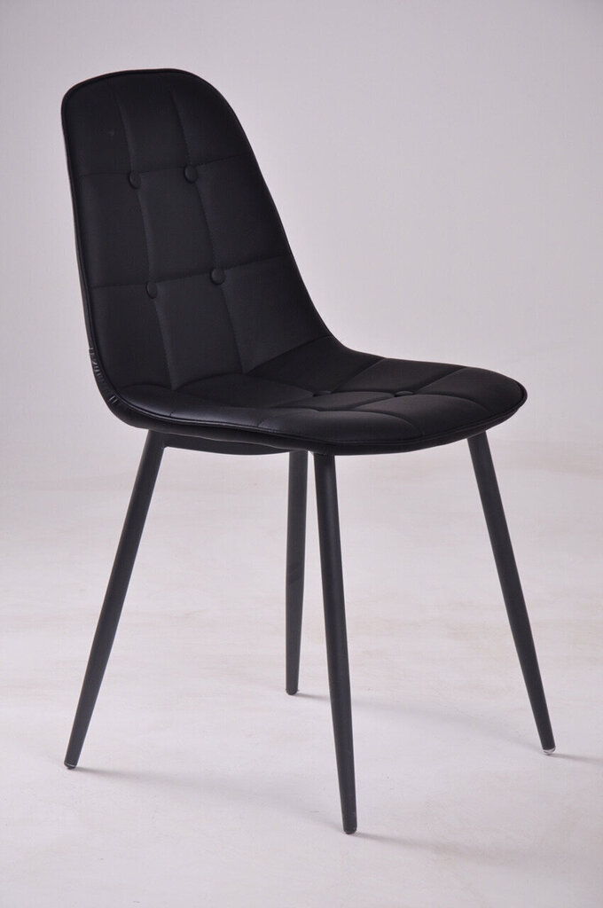 4-u ēdamistabas krēslu komplekts Notio Living Tito, melns cena un informācija | Virtuves un ēdamistabas krēsli | 220.lv