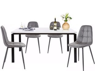 Комплект мебели для столовой Notio Living Silva/Lina, серый цена и информация | Комплекты мебели для столовой | 220.lv