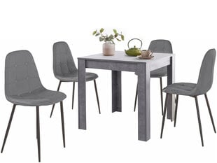 Комплект мебели для столовой Notio Living Lori 80/Lamar, серый цена и информация | Комплекты мебели для столовой | 220.lv