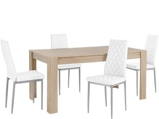 Комплект мебели для столовой Notio Living Lori 160/Barak, цвета дуба/белый цена и информация | Комплекты мебели для столовой | 220.lv