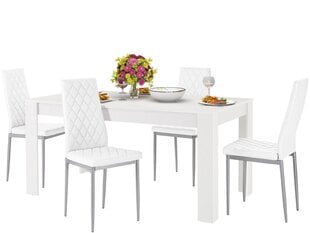 Ēdamistabas mēbeļu komplekts Notio Living Lori 160/Barak, balts цена и информация | Комплекты мебели для столовой | 220.lv