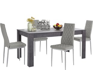Комплект мебели для столовой Notio Living Lori 160/Barak, серый цена и информация | Комплекты мебели для столовой | 220.lv