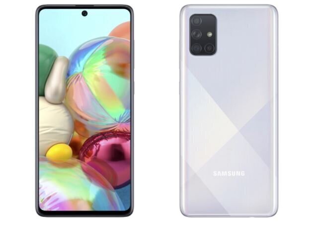 Samsung Galaxy A71 128GB, Dual SIM, Silver cena un informācija | Mobilie telefoni | 220.lv