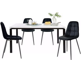 Комплект мебели для столовой Notio Living Silva / Lina, черный цена и информация | Комплекты мебели для столовой | 220.lv